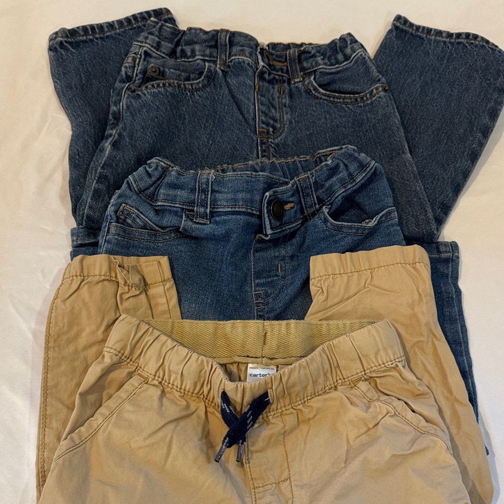 Carter's Blue and Tan Kids Jeans Set